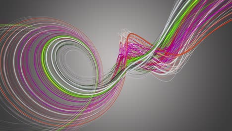 animación fantástica con objeto de onda de rayas en cámara lenta, 4096x2304 bucle 4k