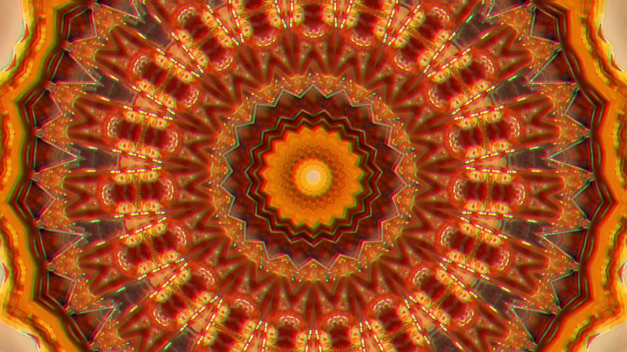Sfondo astratto 4K. Loop dinamico e fantasioso in movimento. Caleidoscopio