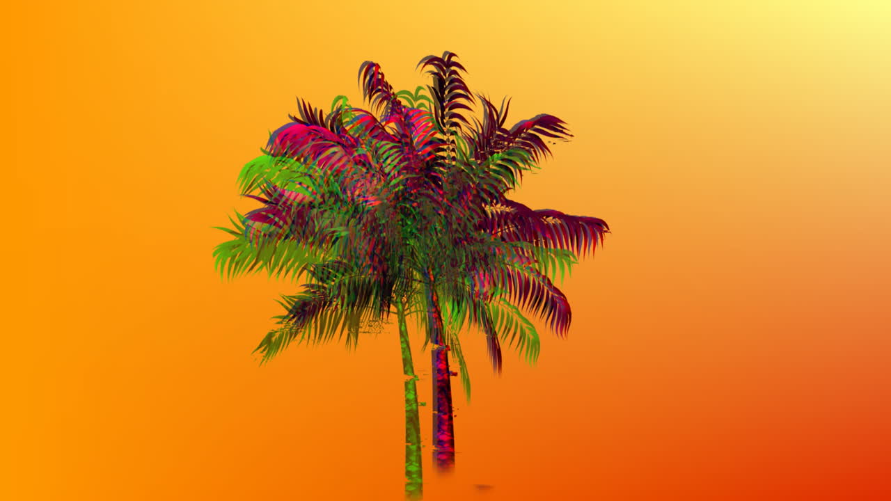 palmera de colores 4k