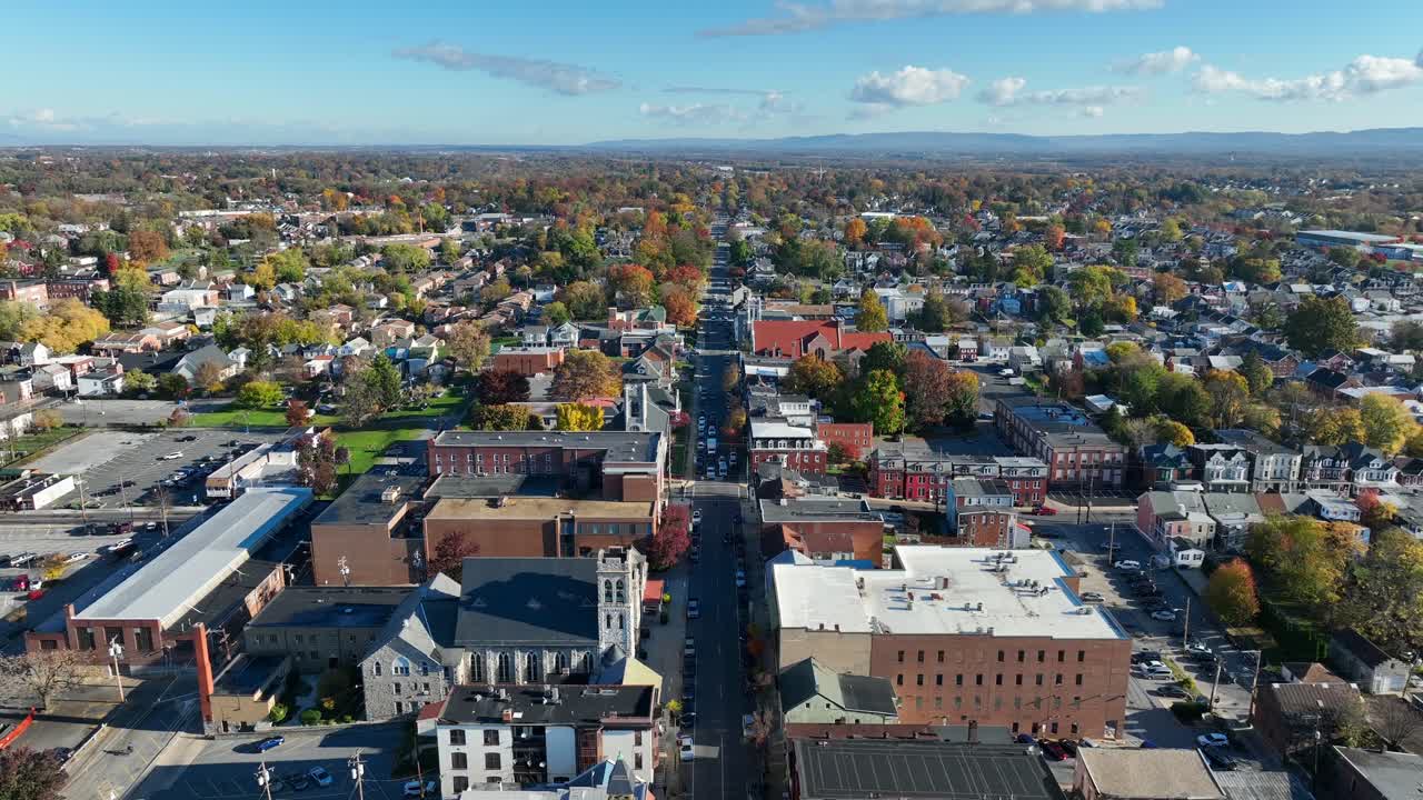 가을 미국 교외