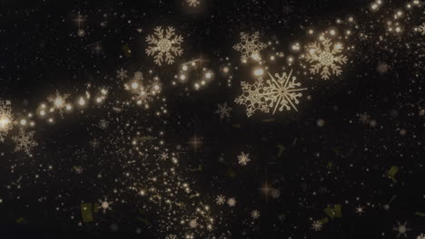 estrellas brillantes y un rastro de luz que se mueve contra un fondo negro