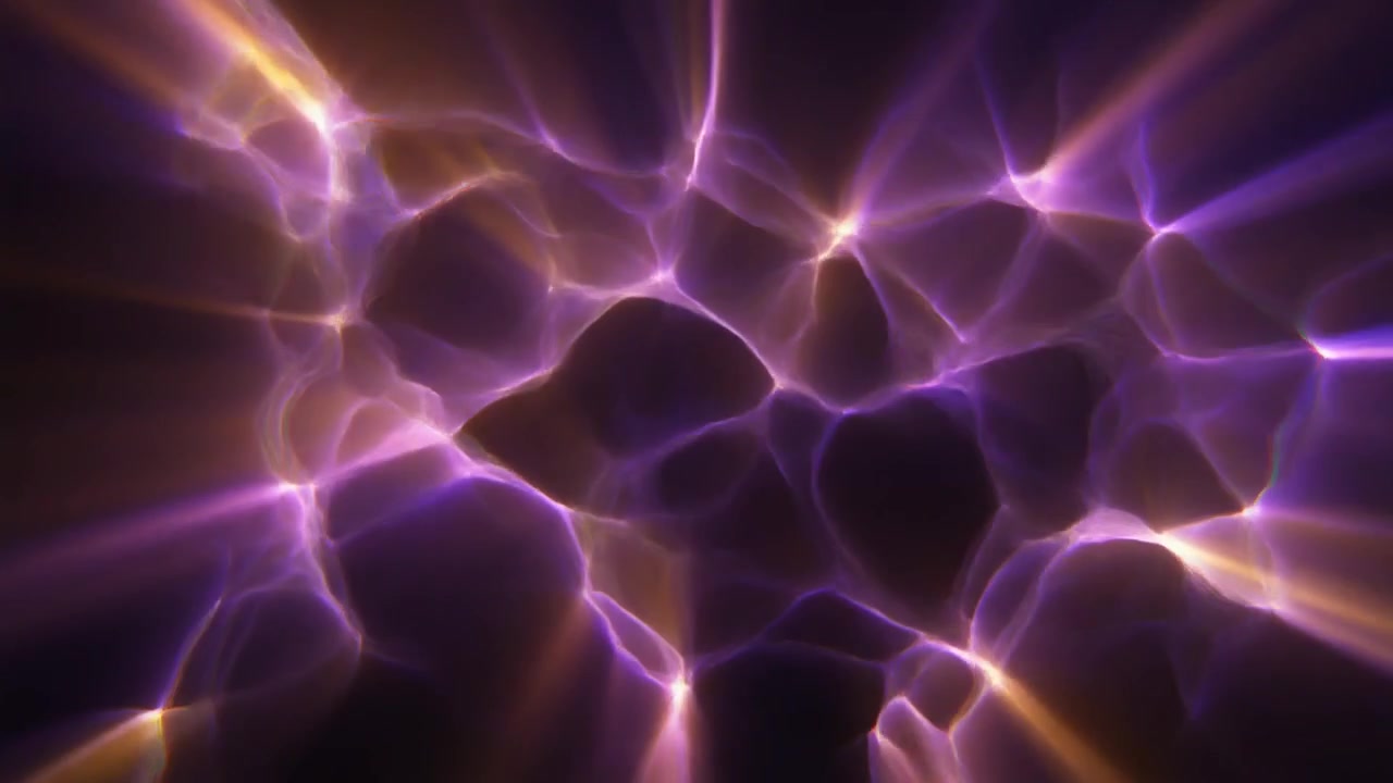 Abstract Glowing Purple and Gold Light Waves Background