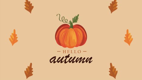 hola, letras de otoño con