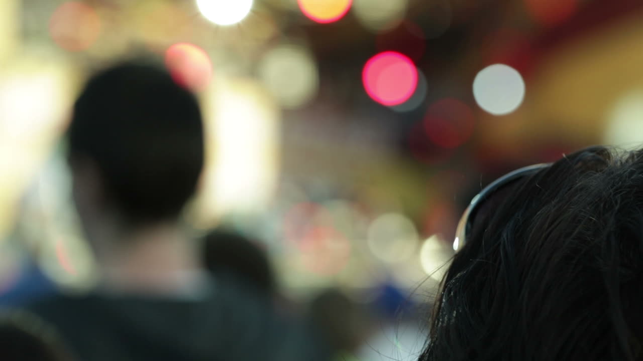 오픈 에어 콘서트 를 보는 사람 들