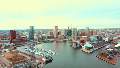vista aérea del centro de baltimore