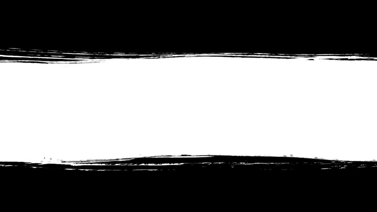 Transição Abstrata de Varredura com Pincelada de Tinta Preta e Branca