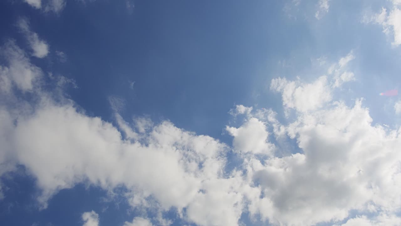 Blue Sunny Sky Cloud Timelapse Wide Angle HD