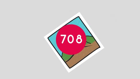 Digital-animation-of-increasing-numbers-over-round-banner-against-mountains-landscape-polaroid