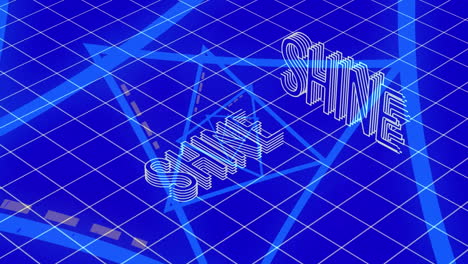 animation of shine on blue background