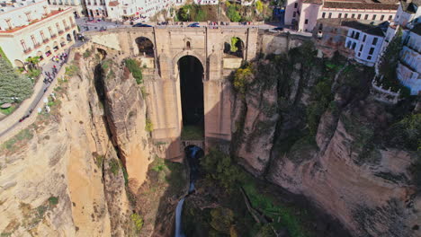 aerial shot of the city of ronda in southern spain