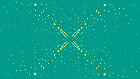 abstract teal background with yellow dot pattern