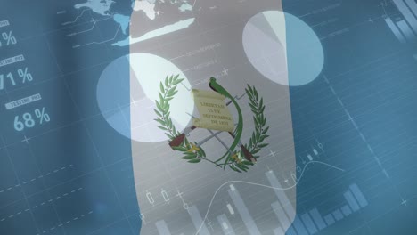 Animación-Del-Procesamiento-De-Datos-Sobre-La-Bandera-De-Guatemala