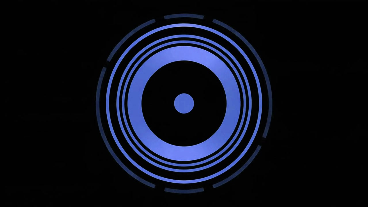 Abstract Blue Circular Loading Animation on Black Background