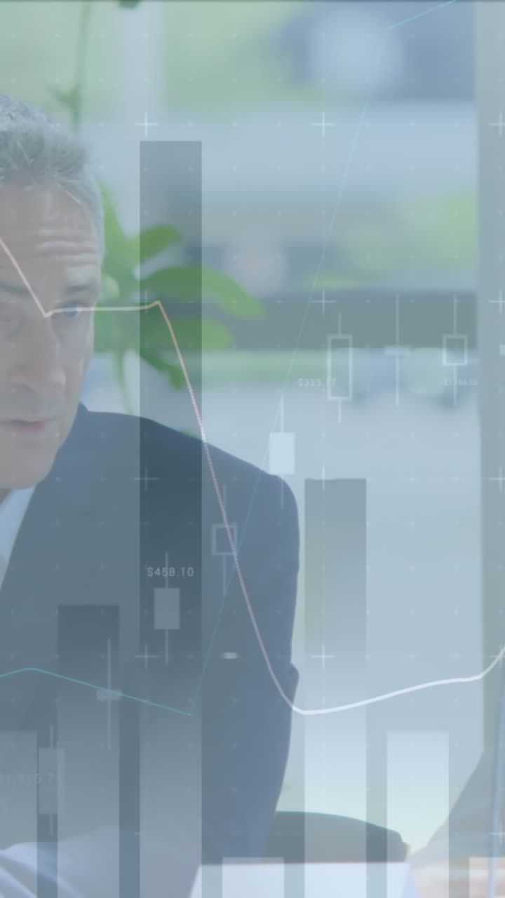 animación del procesamiento estadístico sobre los empresarios en la reunión