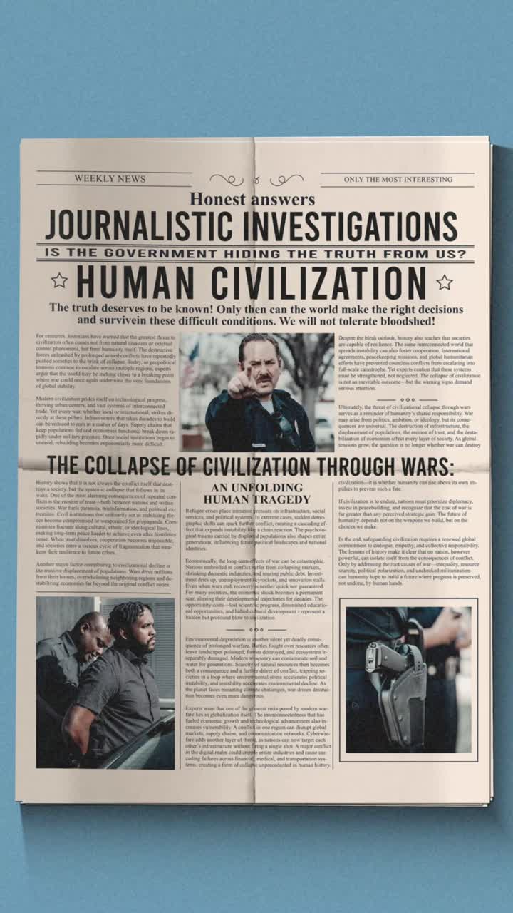 Vertical Investigation Newspaper Mockup