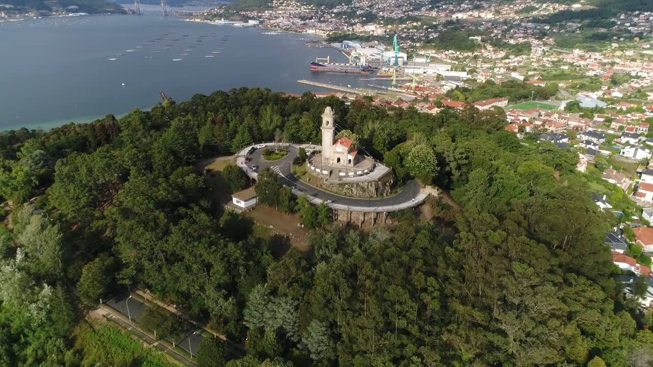 비고 시티 갈리시아 스페인 항공 사진