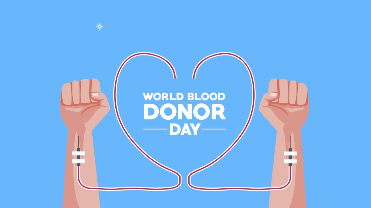 세계 혈액 기증자의 날: 손과 마음으로 글자