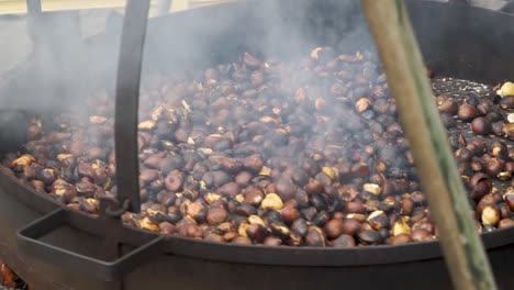 roasting chestnuts, roasted chestnuts on a traditional way