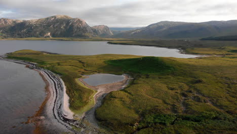 scottish highlands and coast and beaches from drone view