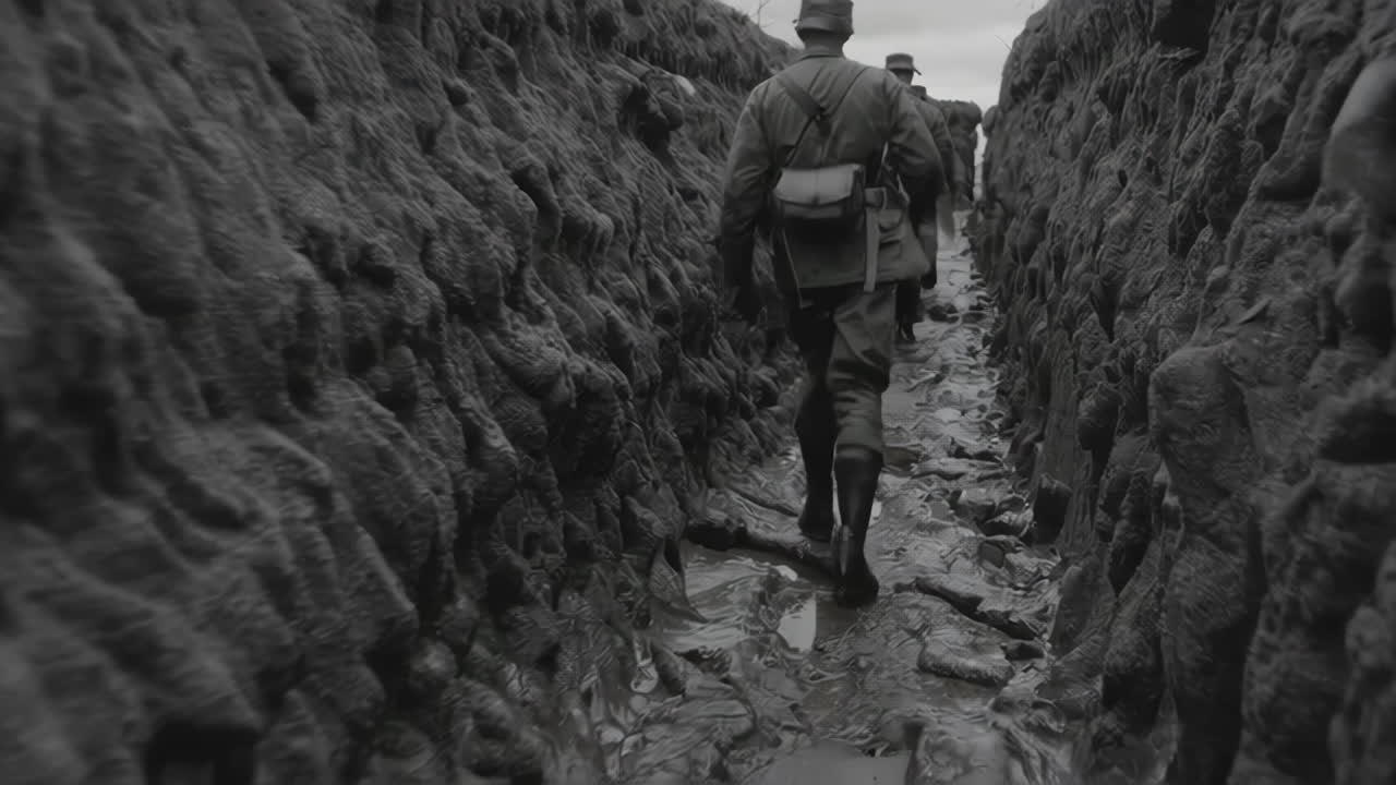 German Soldiers in Trenches of World War I