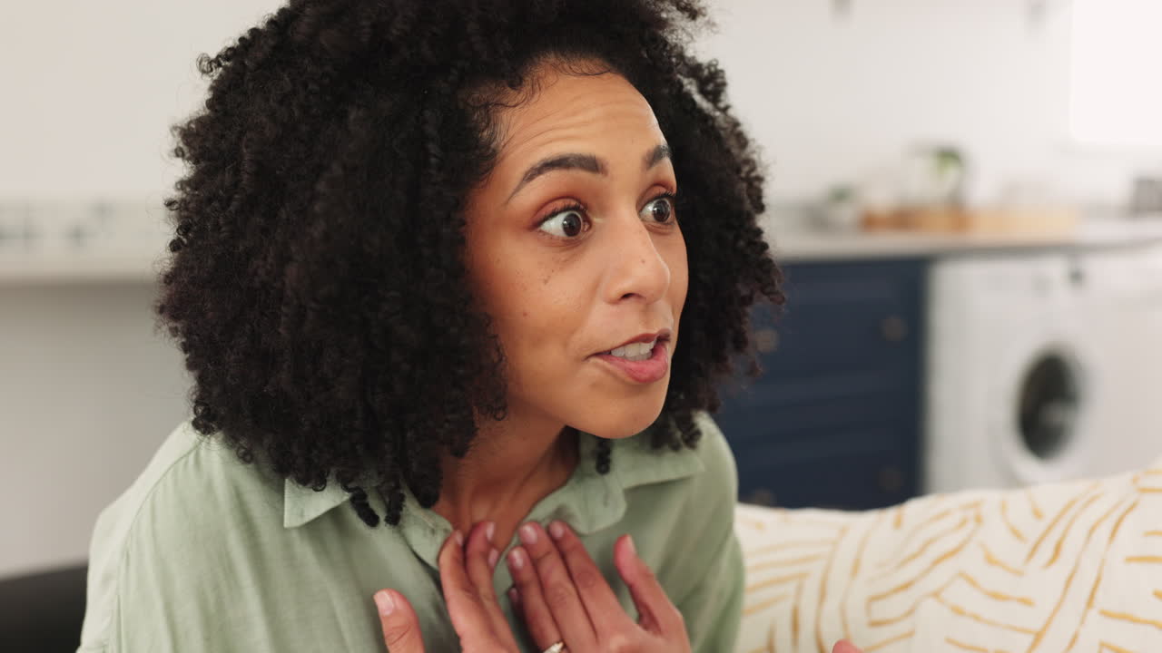 Couple arguing at home