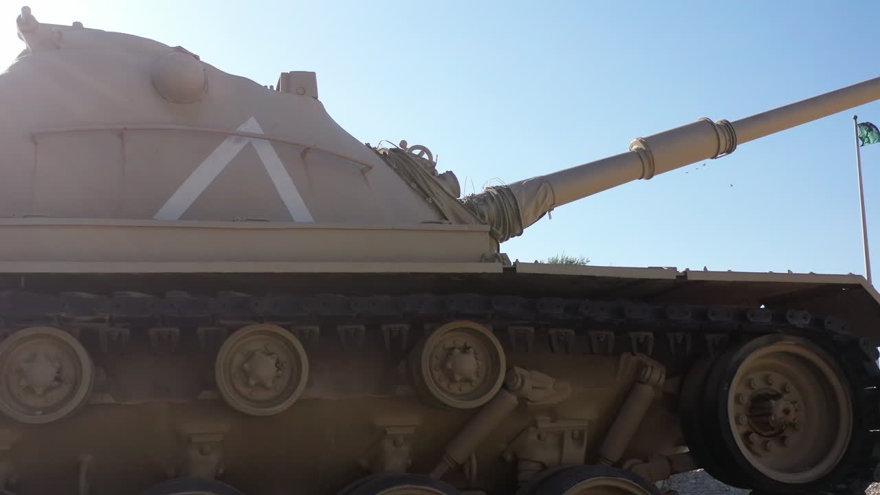 Magach Tank Display, Latrun Israel Drone View