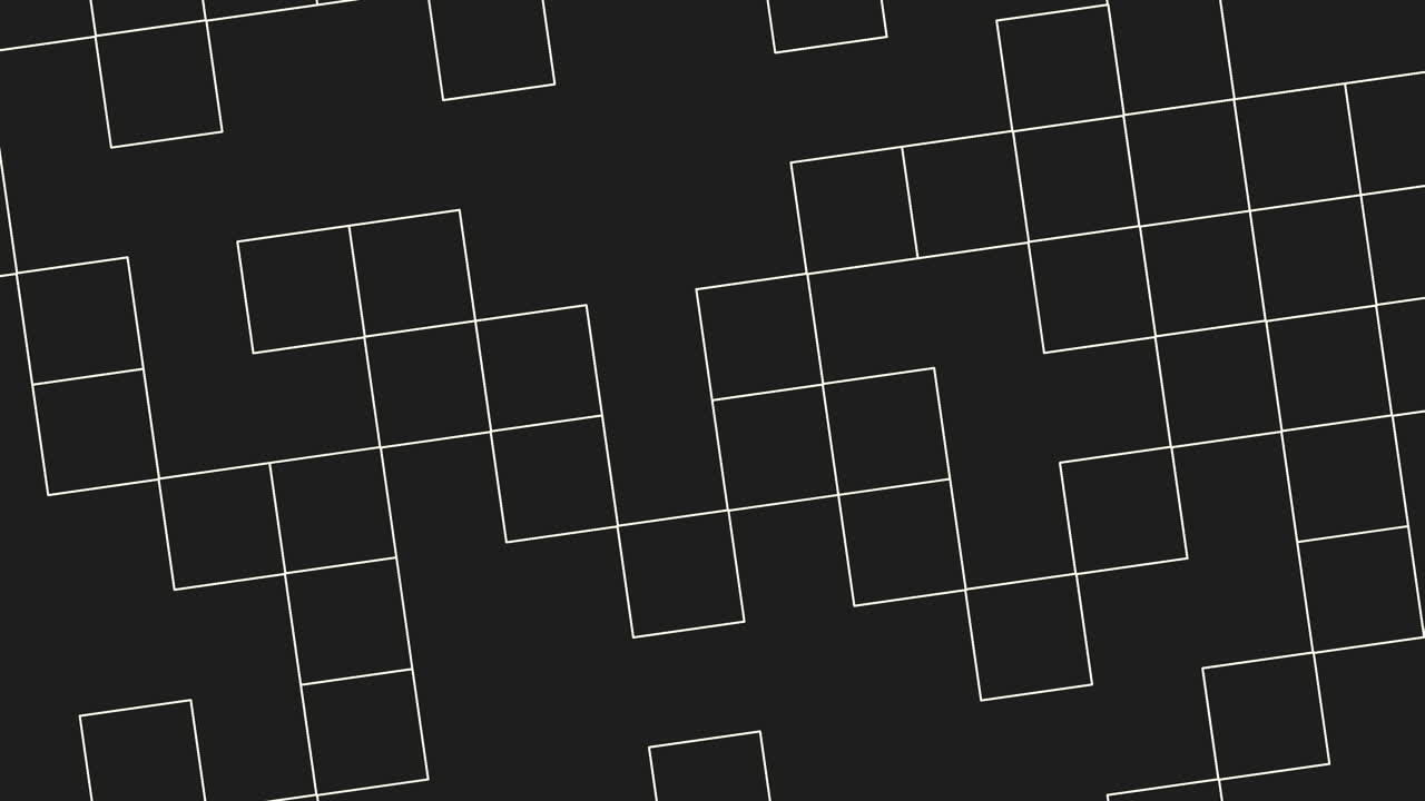 cuadrados geométricos blancos en estilo mosaico sobre degradado negro