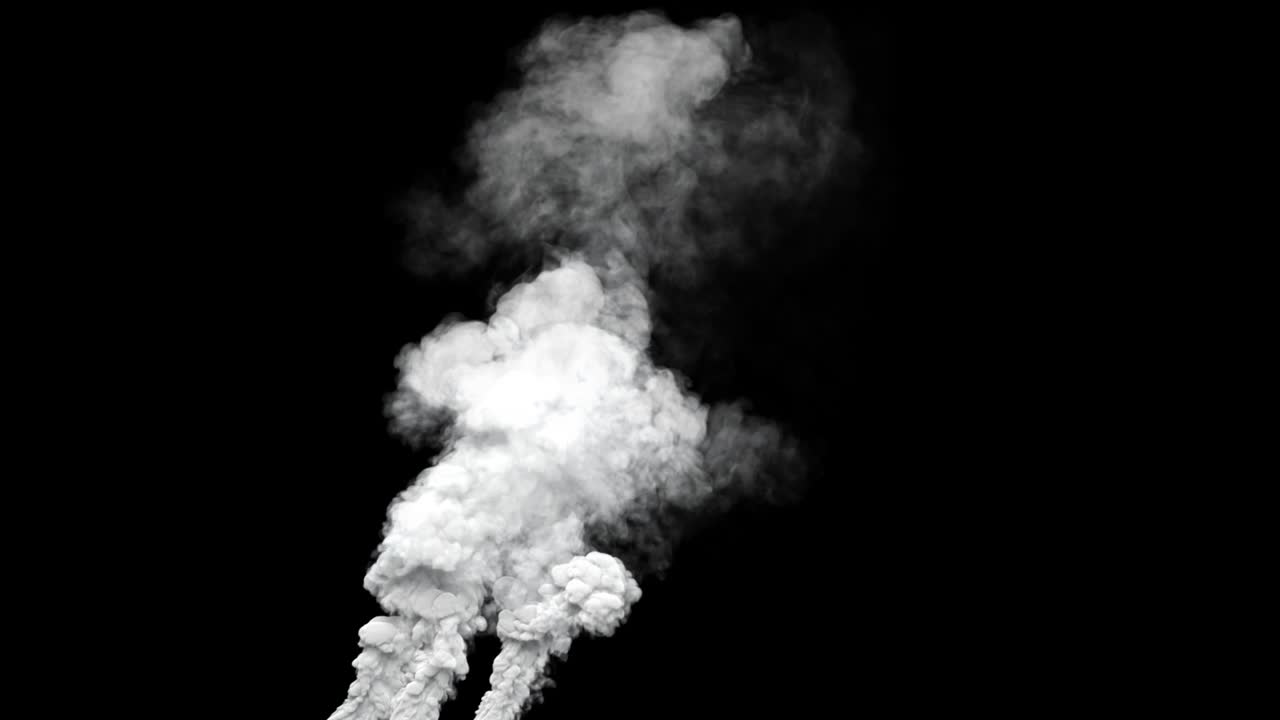 검은색에 색 밝은 무거운 오염, 고립 - 루프 비디오