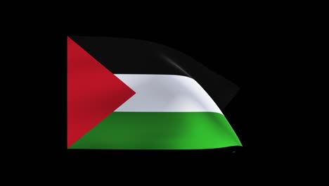 waving in the wind.  national symbol of palestine country. this is a 4k animation and matte finish technique. background.
