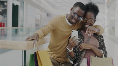 couple shopping in a mall