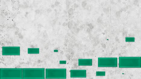 azulejos rectangulares verdes en una pared