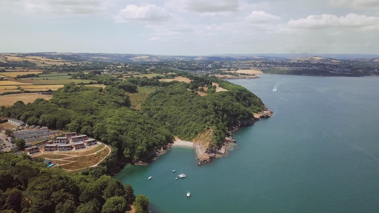 Aerial view of a beautiful coastal landscape