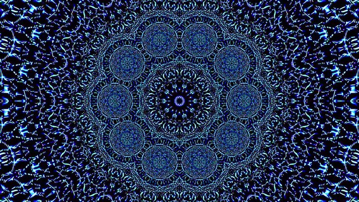 Bright abstract light governing full color, kaleidoscope