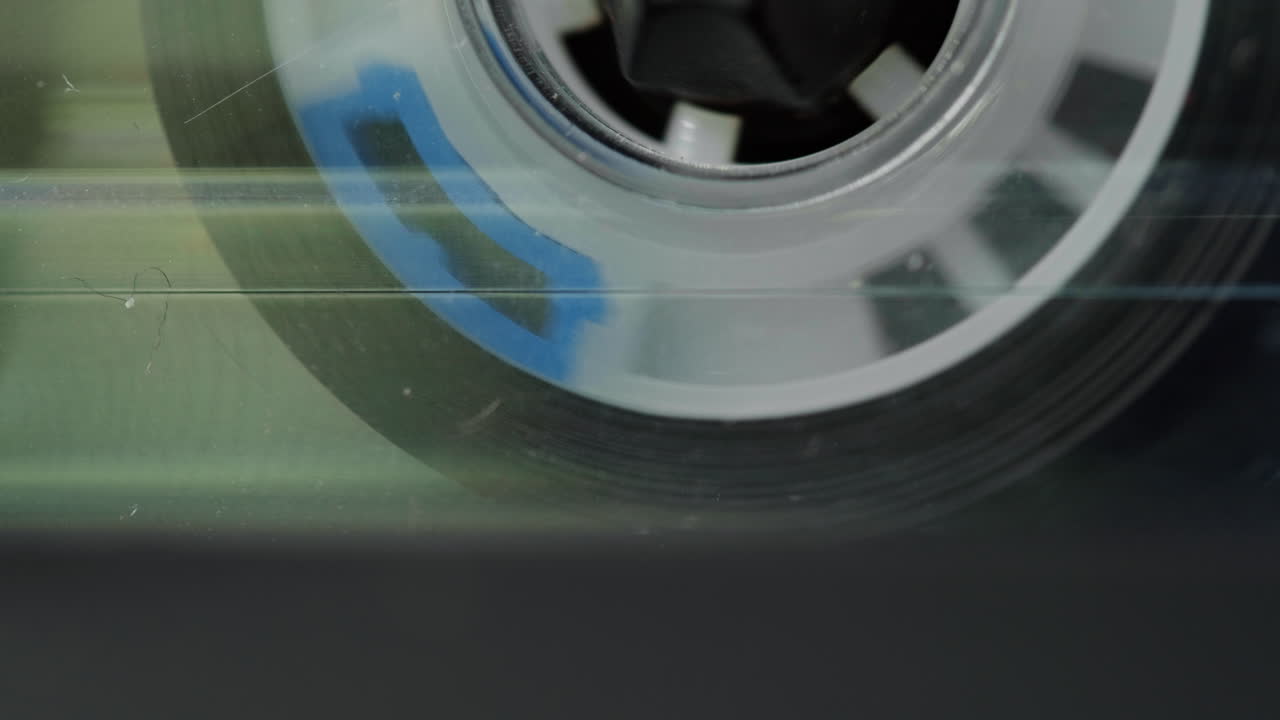 카세트 테이프의 클로즈업