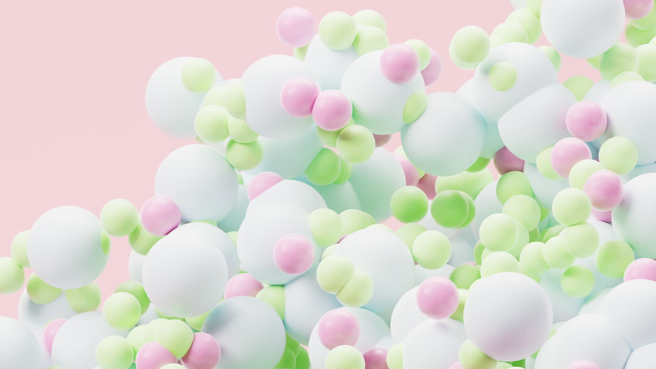 Abstract dense particles spheres background, 3d rendering.