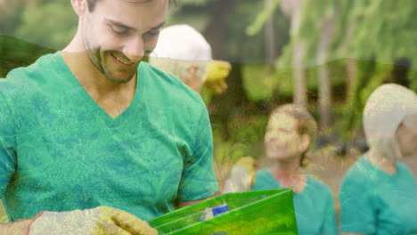 reciclaje en el jardín 4k