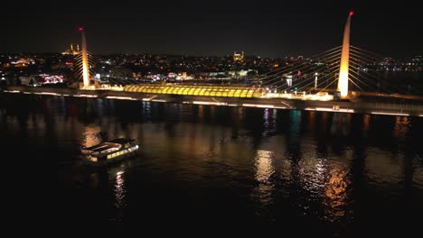 4k cinematic drone footage at haliç altin boynu bridge in istanbul - turkey_11