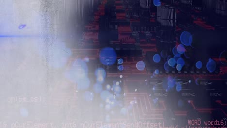 데이터 처리에 대한 파란 반점의 애니메이션