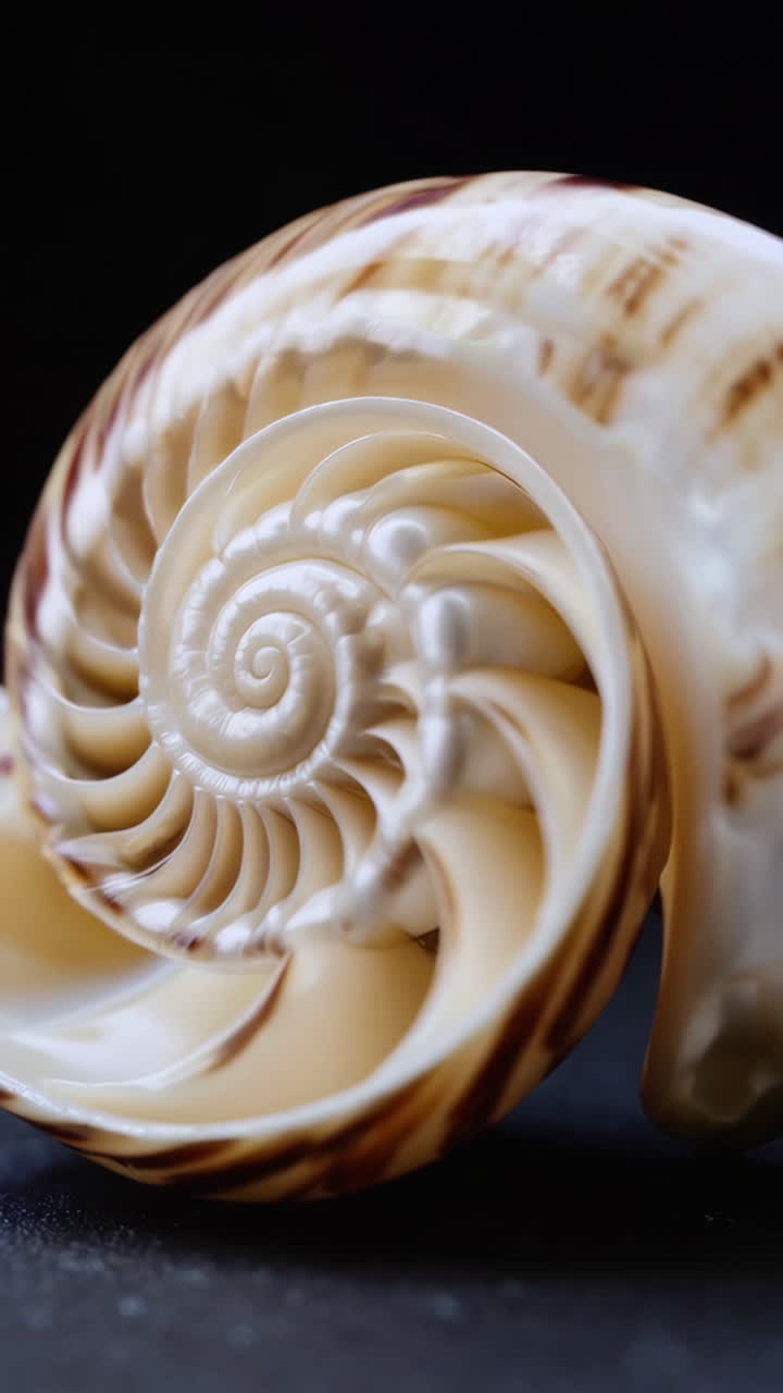 Detailed Close-up of a Nautilus Shell