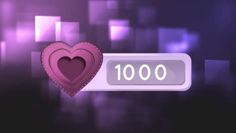 aumento del número de "me gusta" o "corazones"