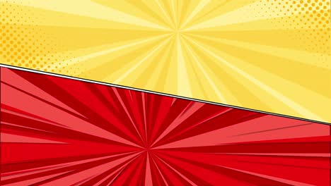 dynamic red and yellow comic-style background animation