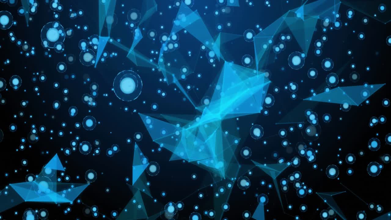 검은색 배경의 점 위에 있는 모양의 애니메이션