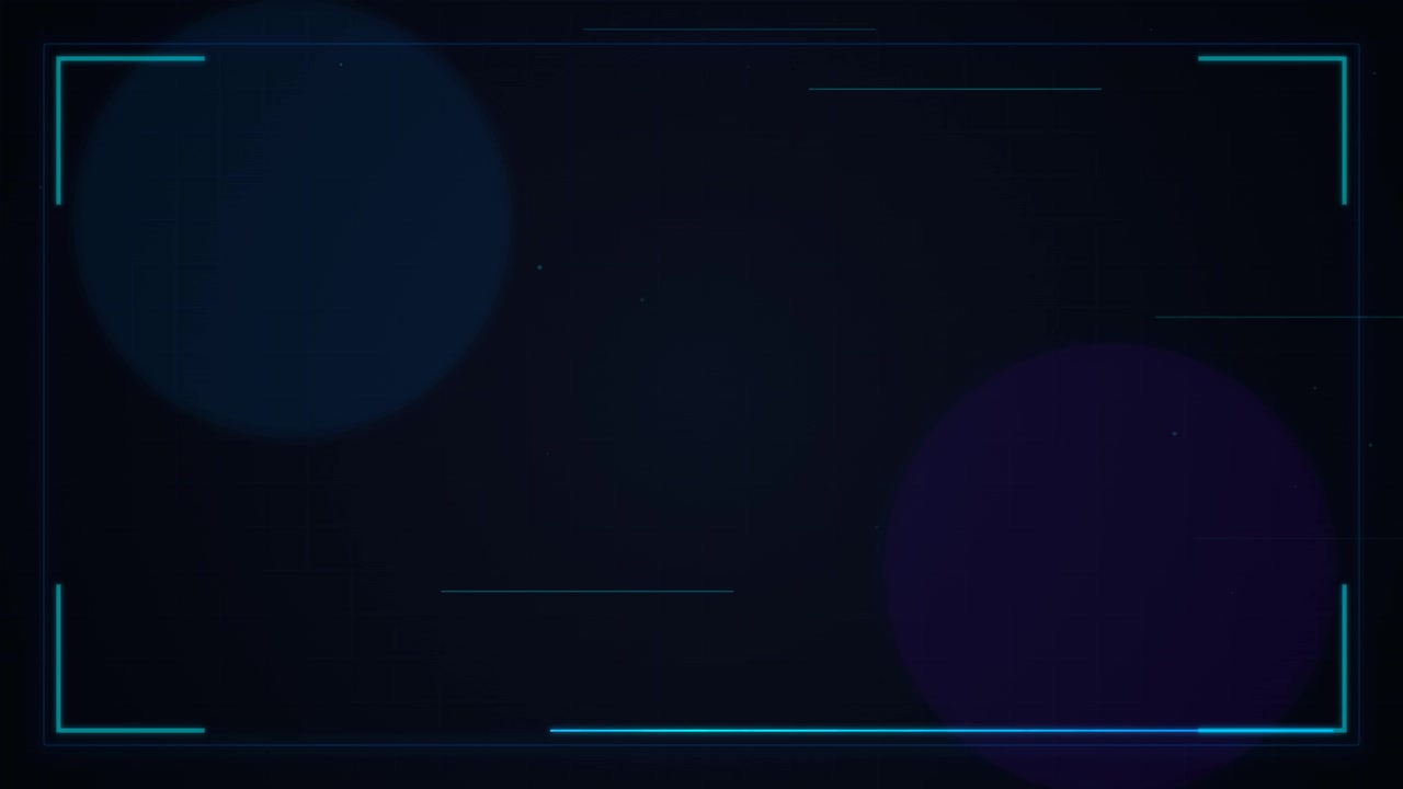 Cornice di interfaccia digitale astratta con linee al neon luminose