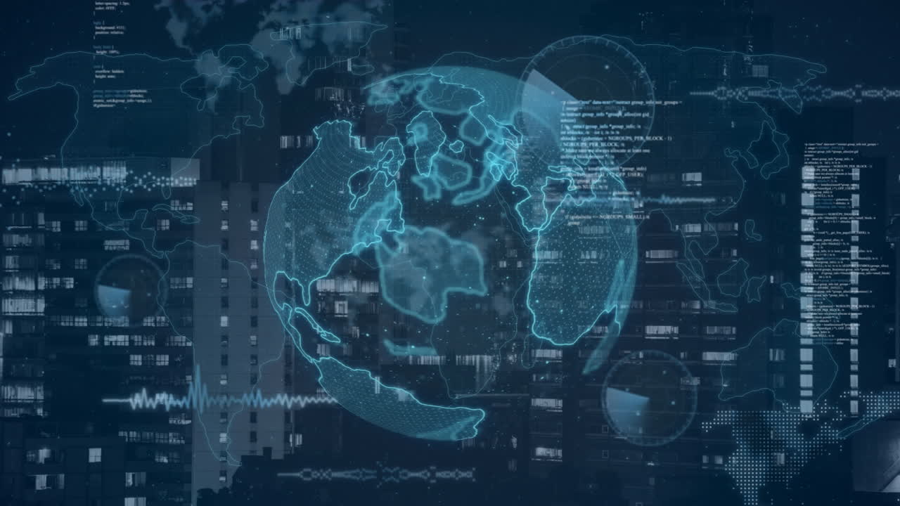 전 세계 및 세계 지도에 대한 화면에서 데이터 처리 구성