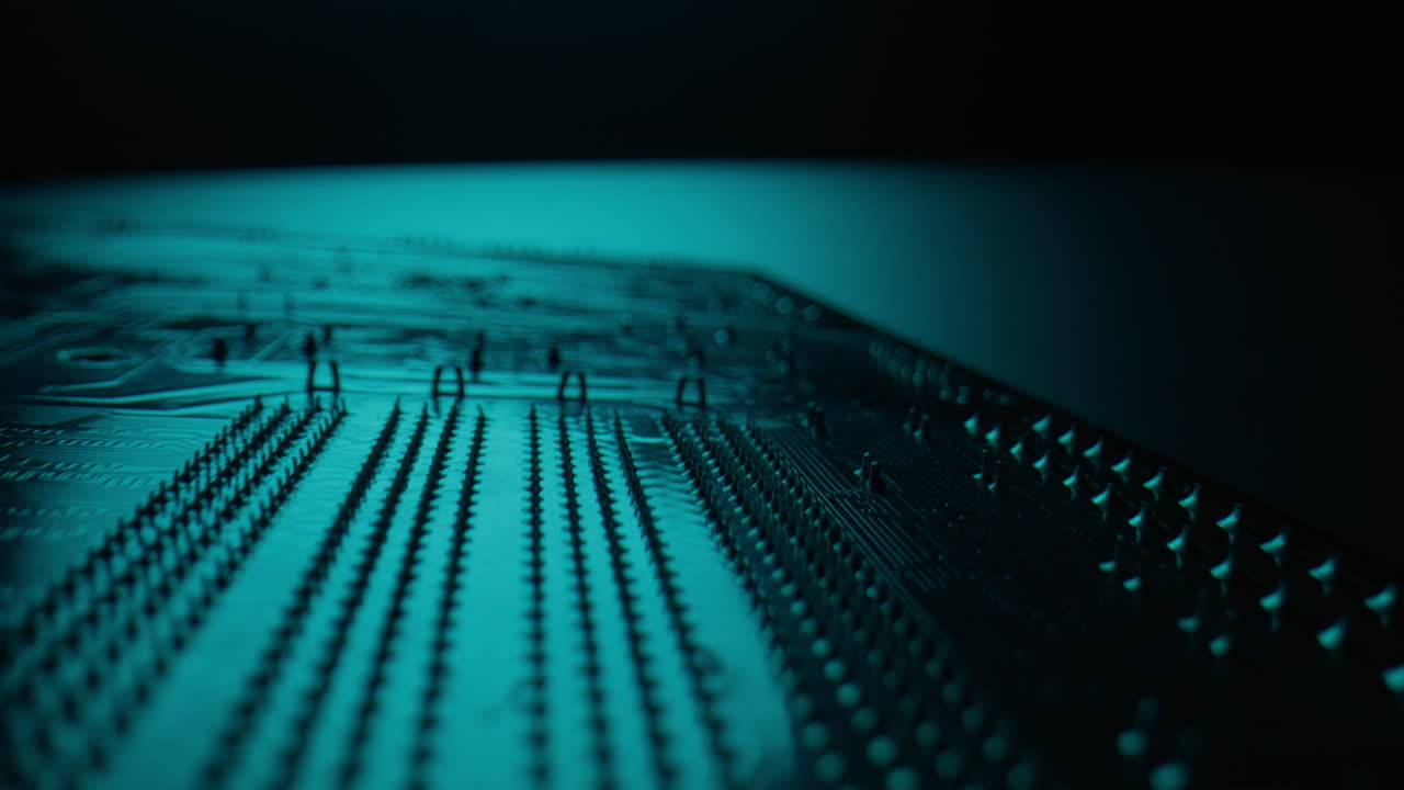 Closeup hardware components board directing power in schematic system