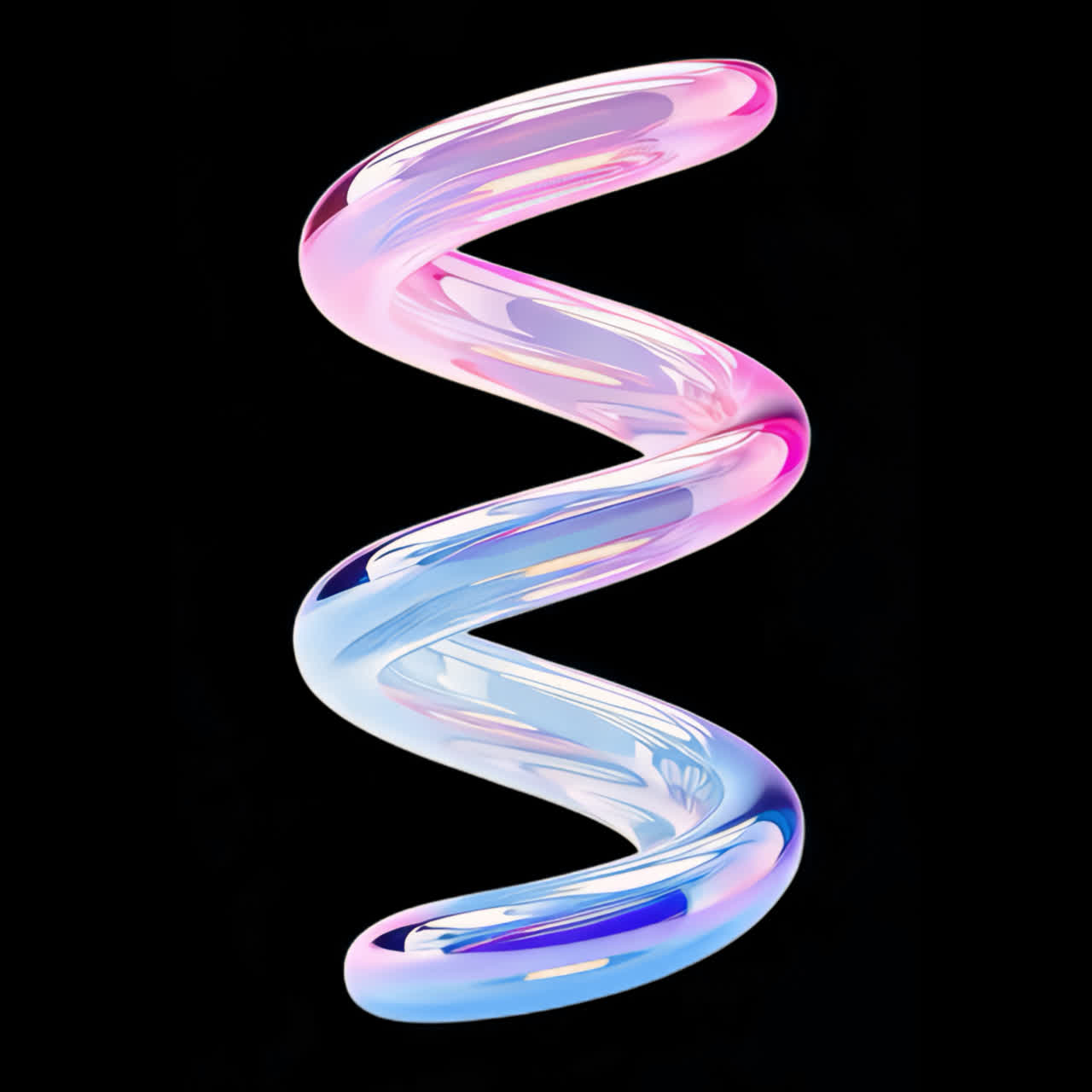 Animazione di design a spirale astratta e colorata, risorsa isolata, video 4K trasparente, canale alfa
