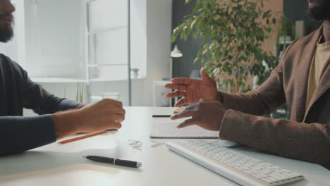 businessmen discussing project