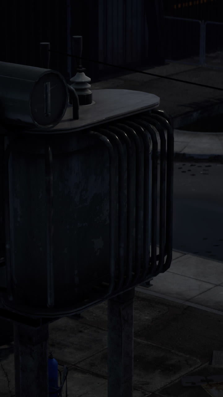 промышленная зона в темно-облачную погоду