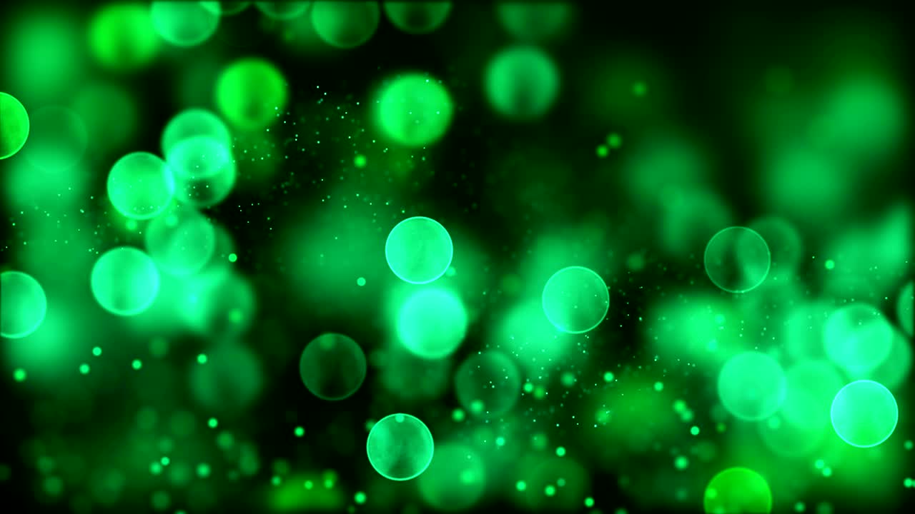 4k verde abstracto de fondo de partículas bokeh. 30 segundos de bucle sin fisuras. tener otro color. comprobar mi página