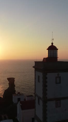 lighthouse at sunset vertical video
